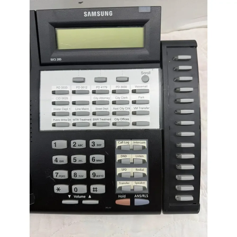 Samsung iDCS 28D Phone Falcon with Stand and iDCS KDBF Speaker Phone Module-Work
